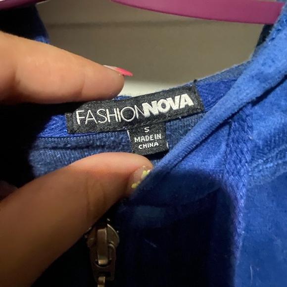 Y2K velvet zip up hoodie - Picture 3 of 3